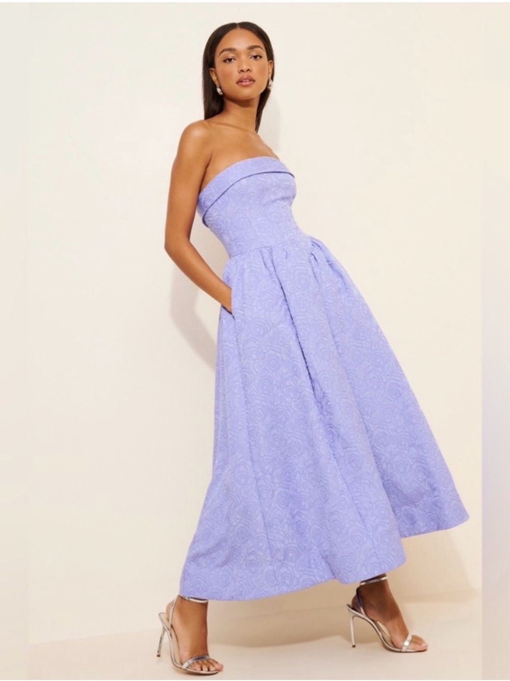 Anthropologie | Dresses | Anthropologie Bhldn Jacquard Strapless Basquewaist Corset Fit Flare Gown